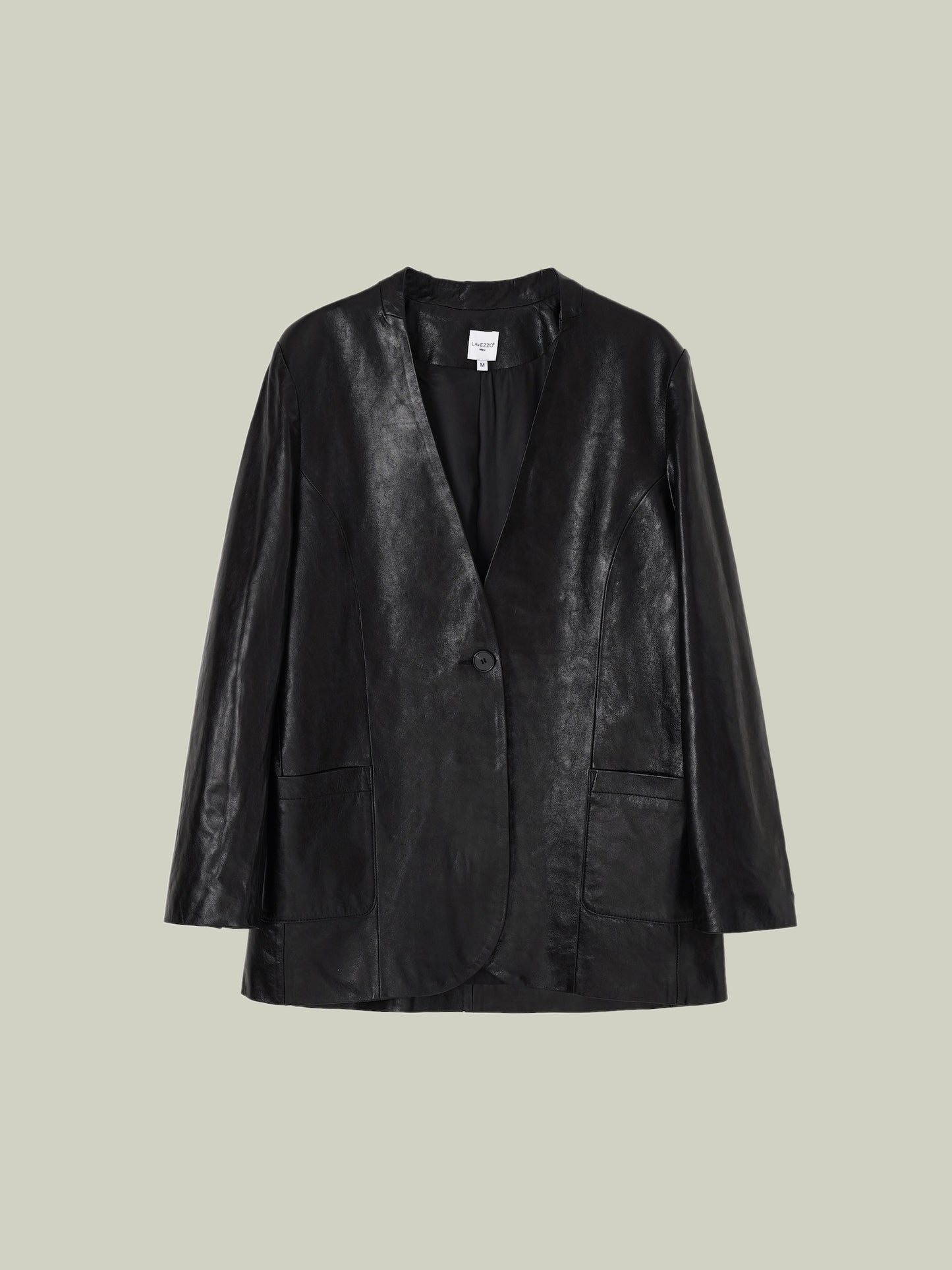 Emerald oil-waxed lambskin jacket