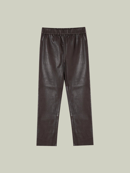 High-stretch sheepskin skinny pants