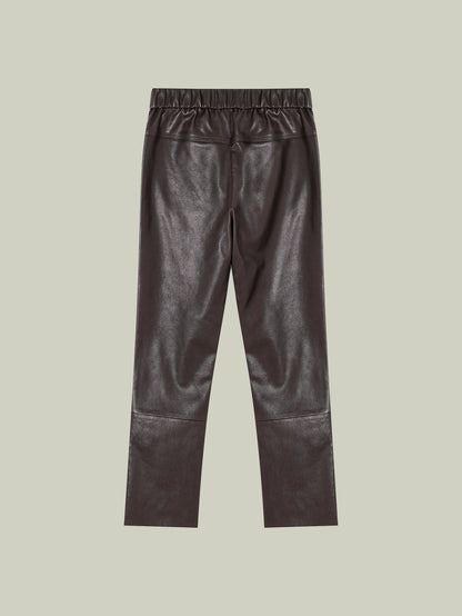 High-stretch sheepskin skinny pants