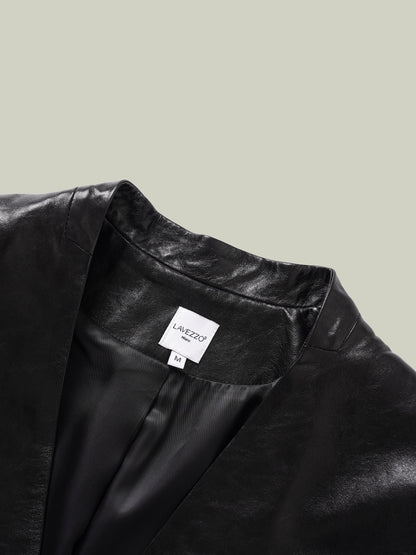 Emerald oil-waxed lambskin jacket