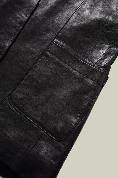 Emerald oil-waxed lambskin jacket