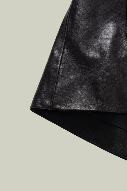 Emerald oil-waxed lambskin jacket