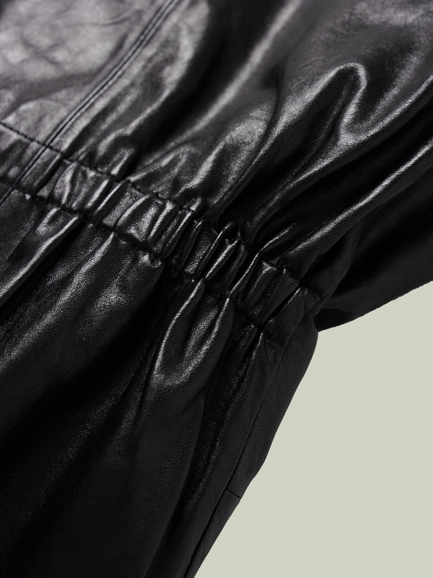 Emerald oil-waxed lambskin jacket