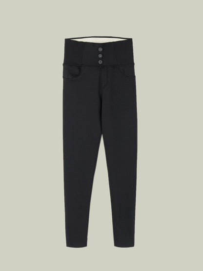 Leggings termici snellenti foderati in pile