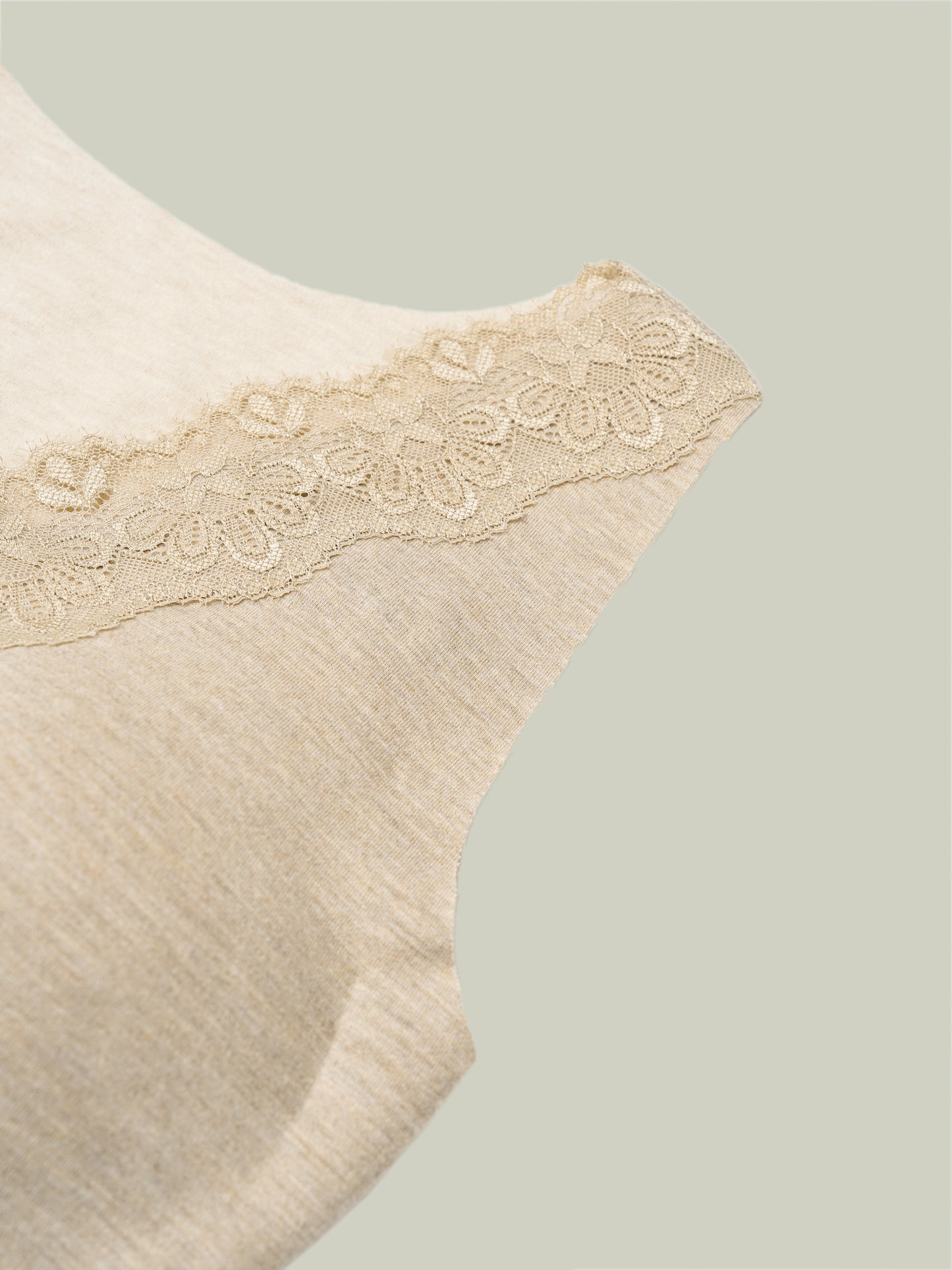 Canottiera termica in pizzo v-neck