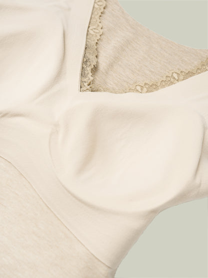 Canottiera termica in pizzo v-neck