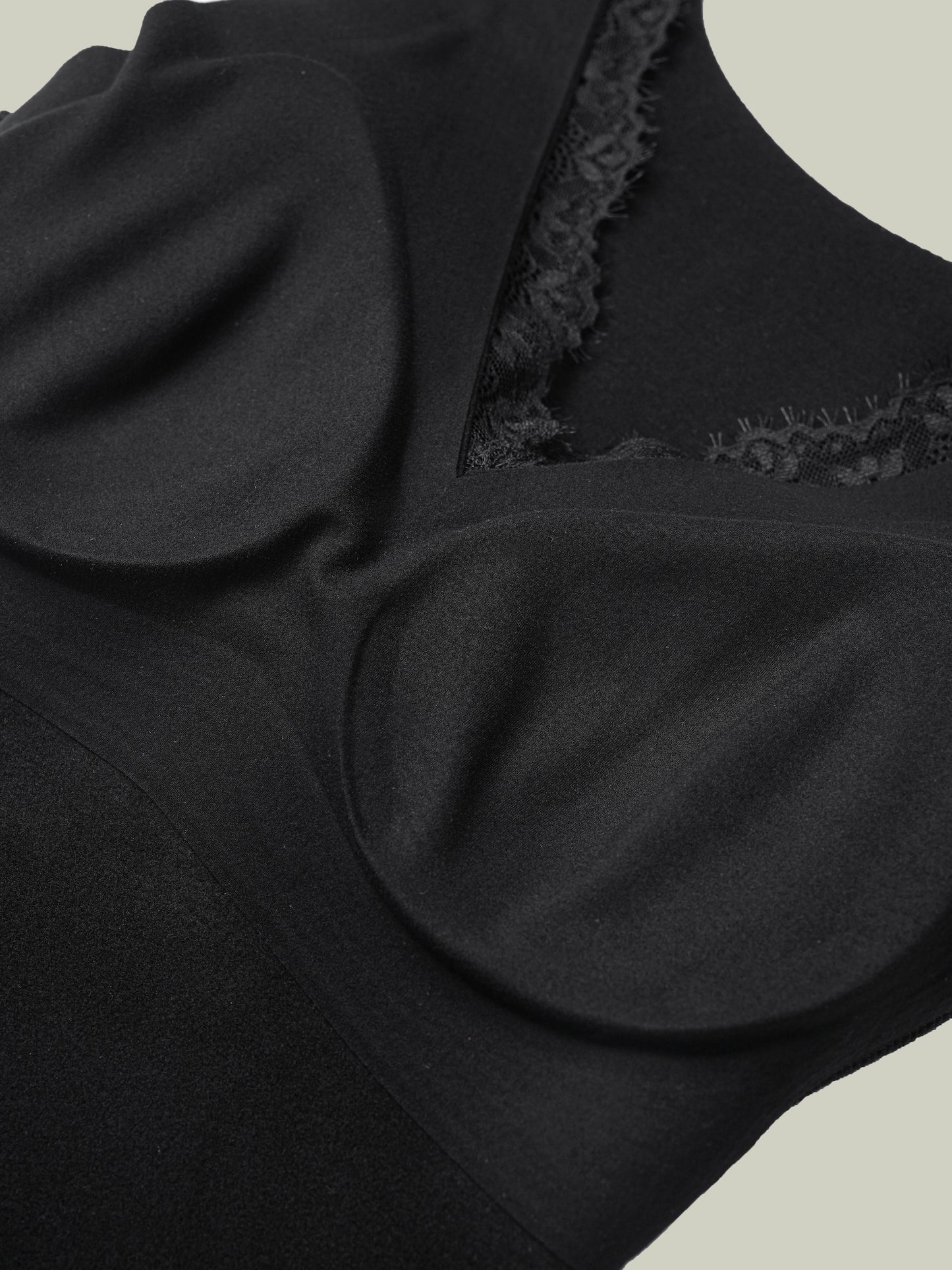 Canottiera termica in pizzo v-neck
