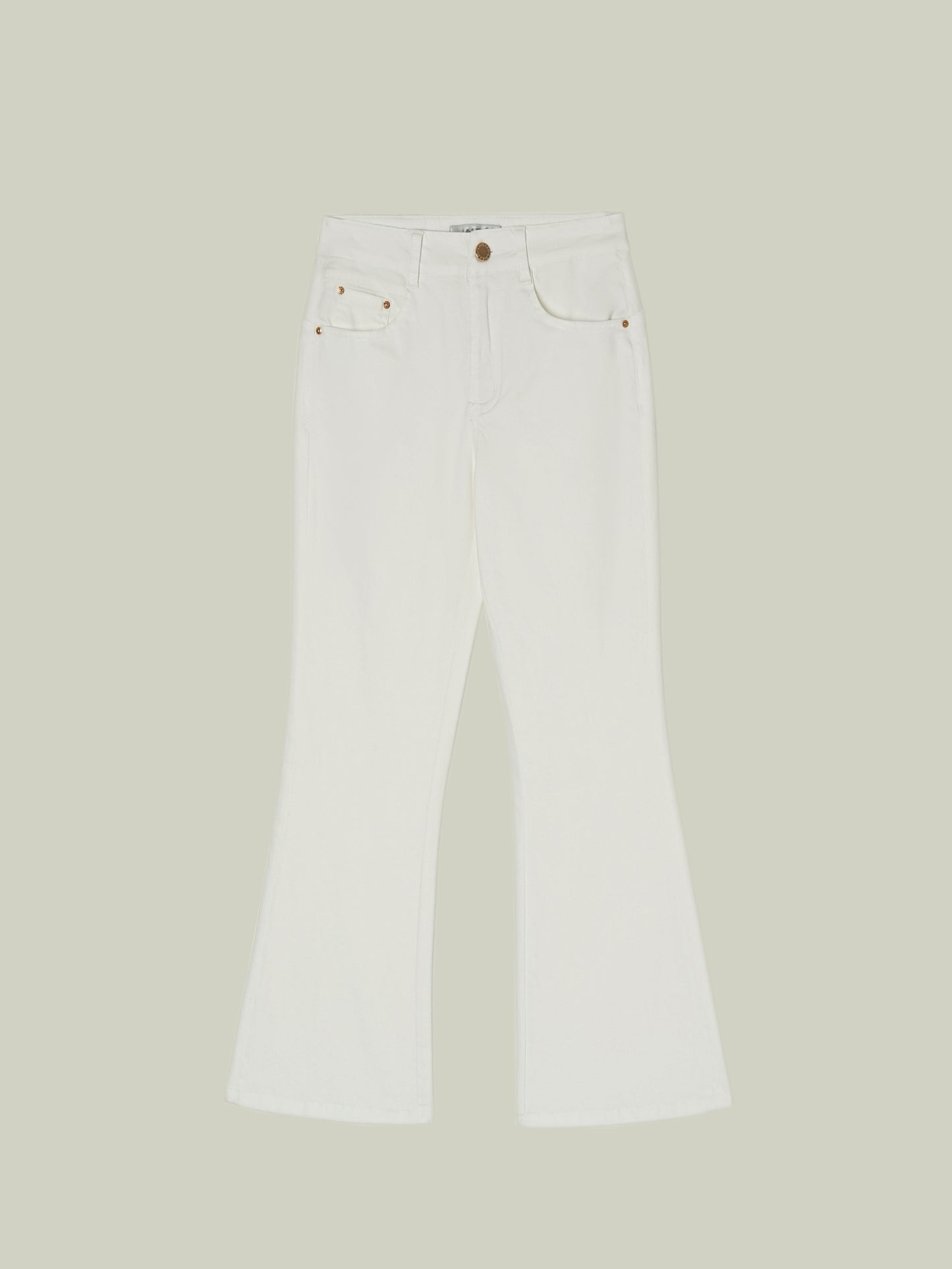 LAVEZZO Jeans bianchi cropped svasati