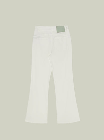 LAVEZZO Jeans bianchi cropped svasati