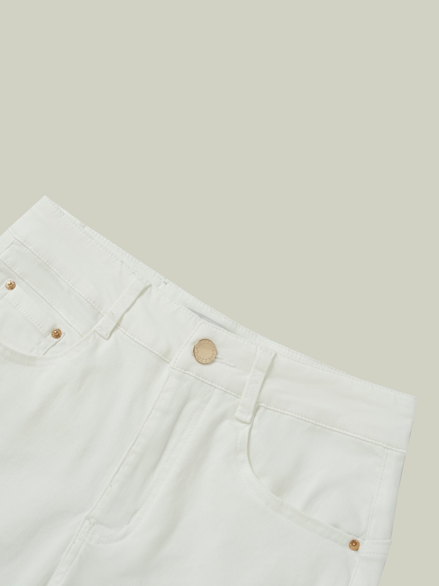 LAVEZZO Jeans bianchi cropped svasati