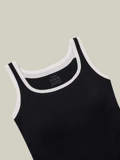 Two-tone layered tank top