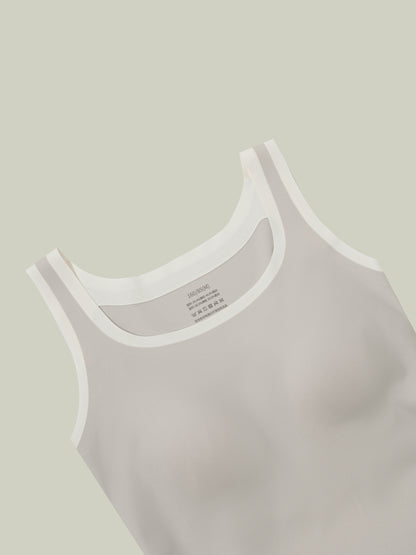 Two-tone layered tank top