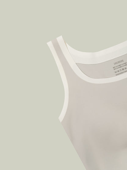 Two-tone layered tank top
