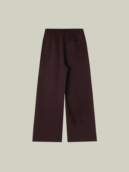 Wool blend warm straight pants