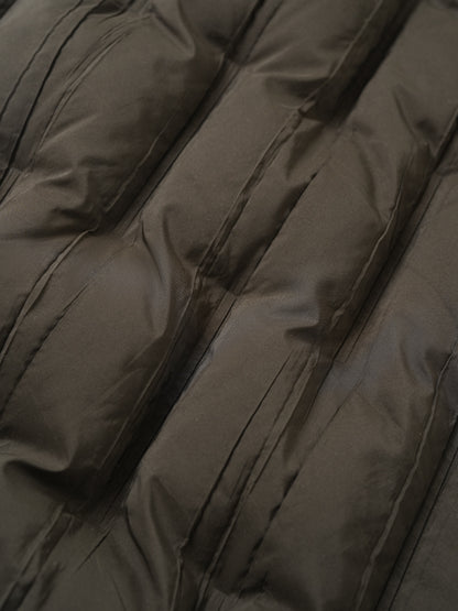  Long down coat with fox fur collar