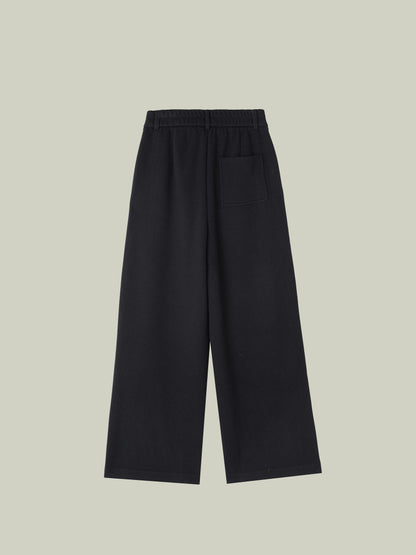 Wool blend warm straight pants