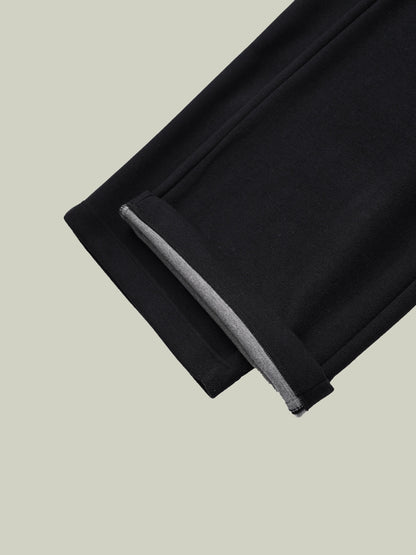 Wool blend warm straight pants