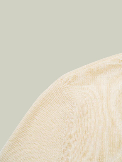 Butterfly embellished high-neck knit