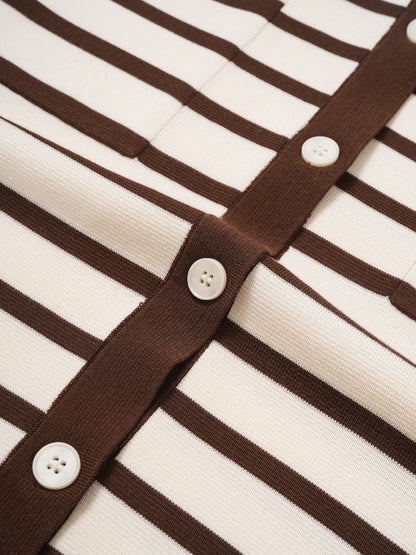 Striped knit set
