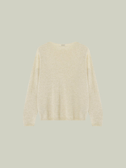  Cashmere sweater with pearl embellishment