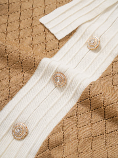 Cardigan in maglia stile petite Chanel con fiocco