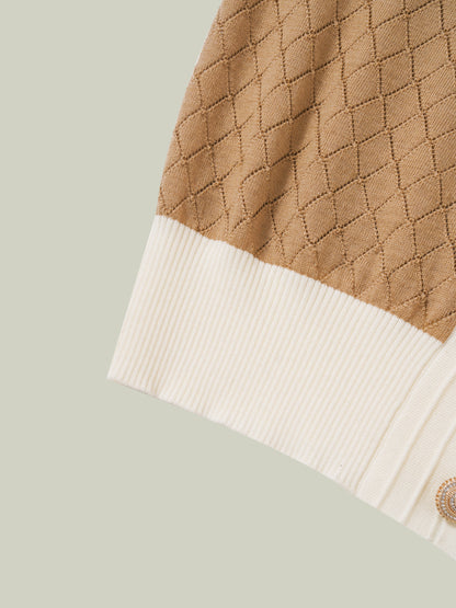 Cardigan in maglia stile petite Chanel con fiocco