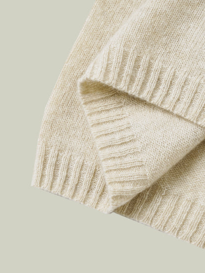 Cashmere sweater with pearl embellishment