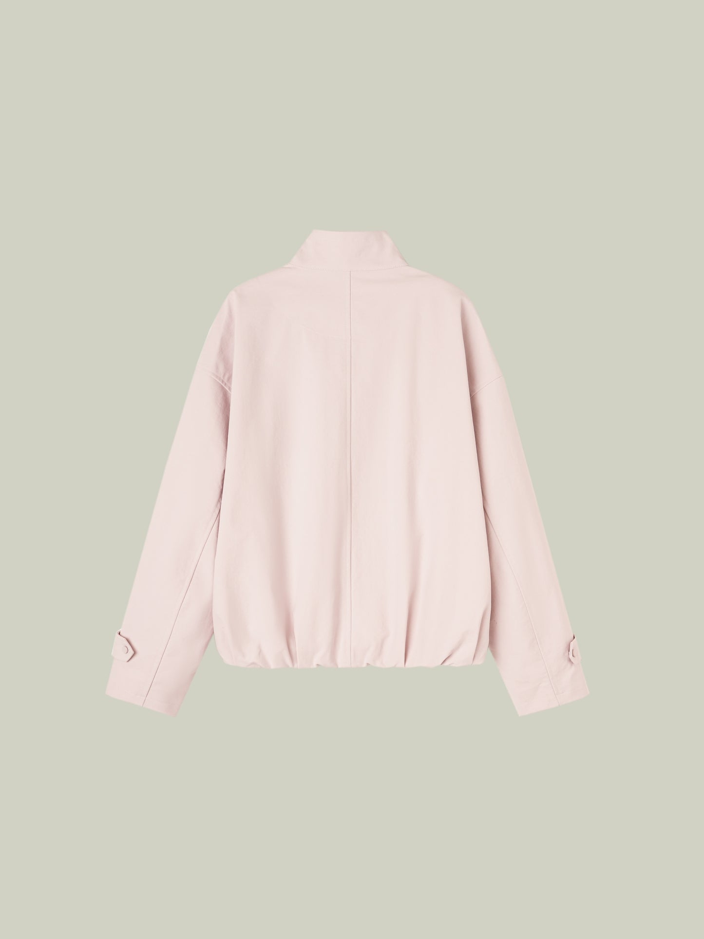  Stand-collar cropped trench jacket