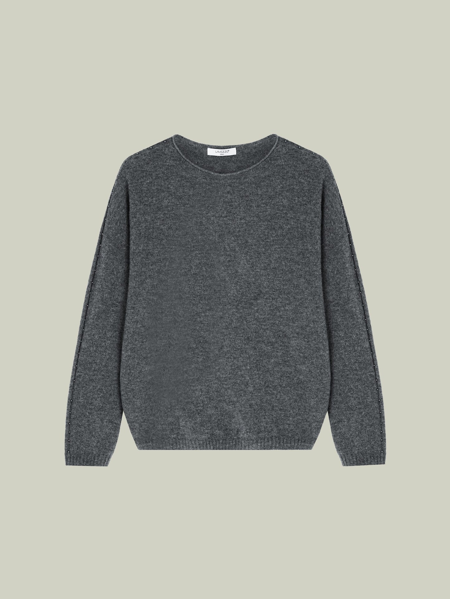  Cashmere sweater with pearl embellishment
