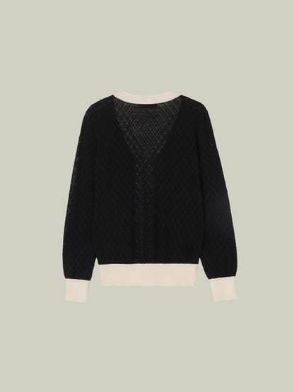 Cardigan in maglia stile petite Chanel con fiocco