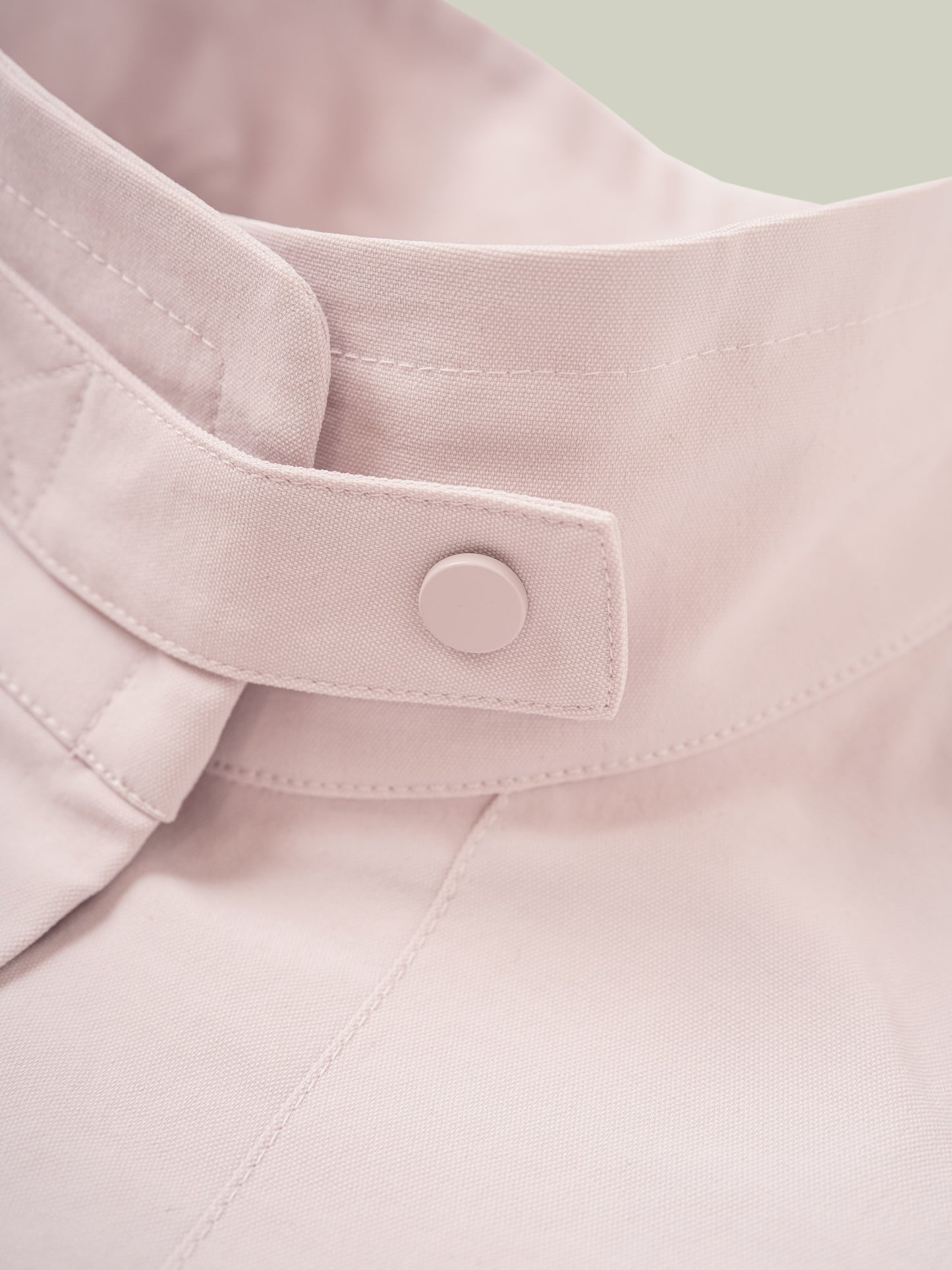  Stand-collar cropped trench jacket