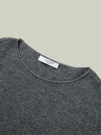  Cashmere sweater with pearl embellishment
