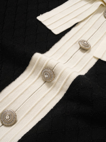Cardigan in maglia stile petite Chanel con fiocco
