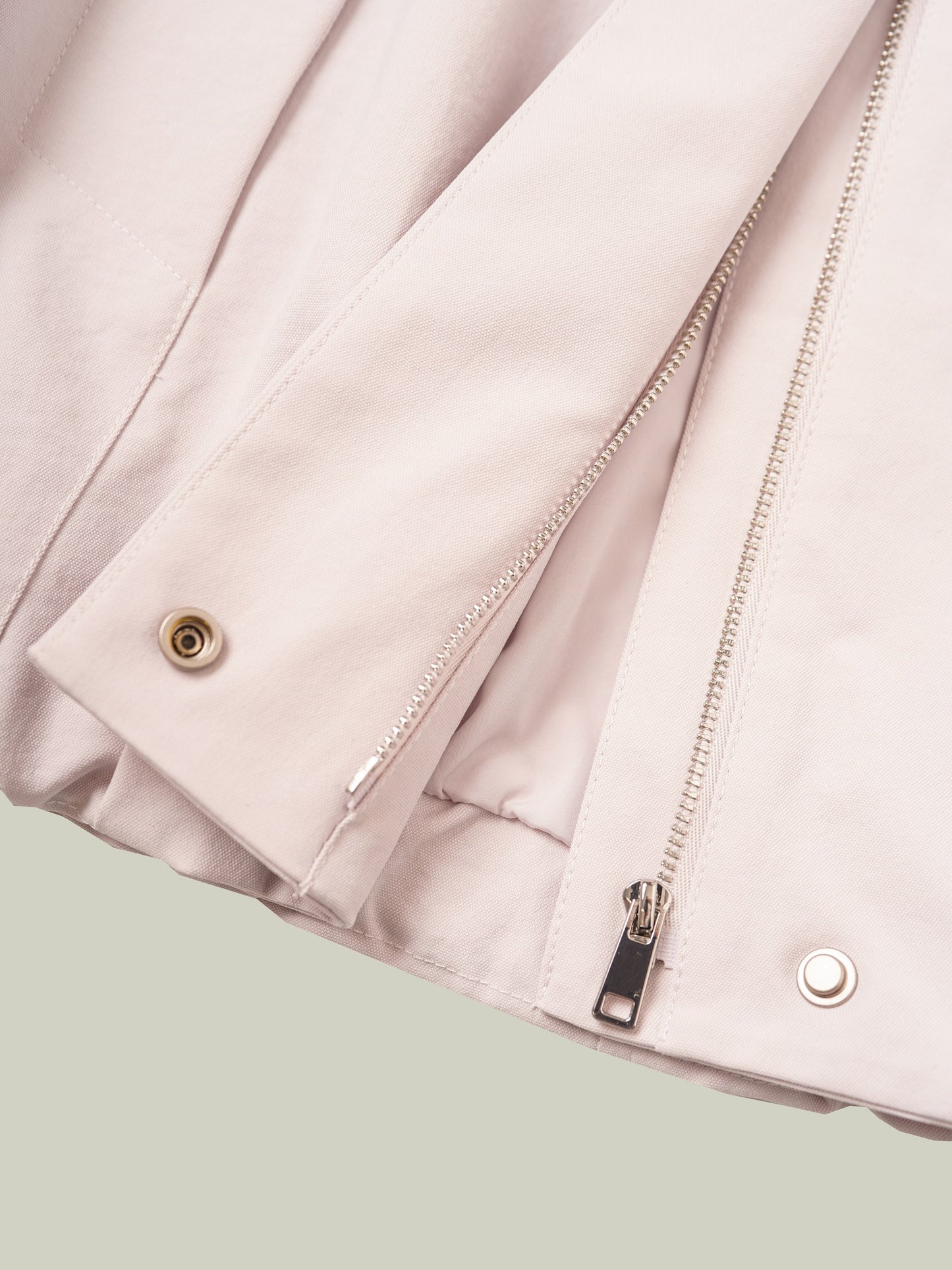  Stand-collar cropped trench jacket