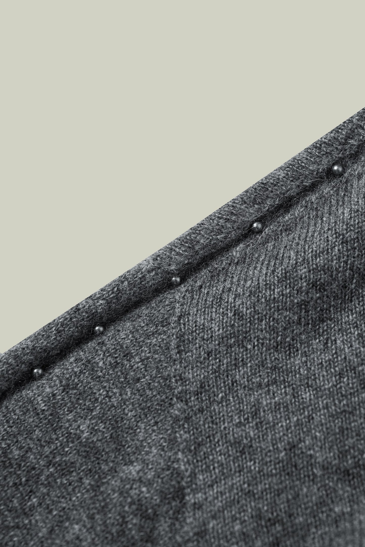  Cashmere sweater with pearl embellishment