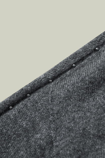  Cashmere sweater with pearl embellishment