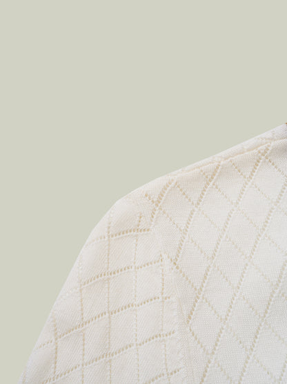 Cardigan in maglia stile petite Chanel con fiocco