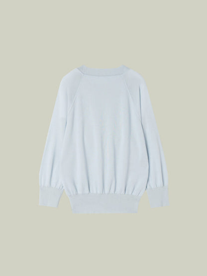 Maglia in seta e lino con manica tre quarti