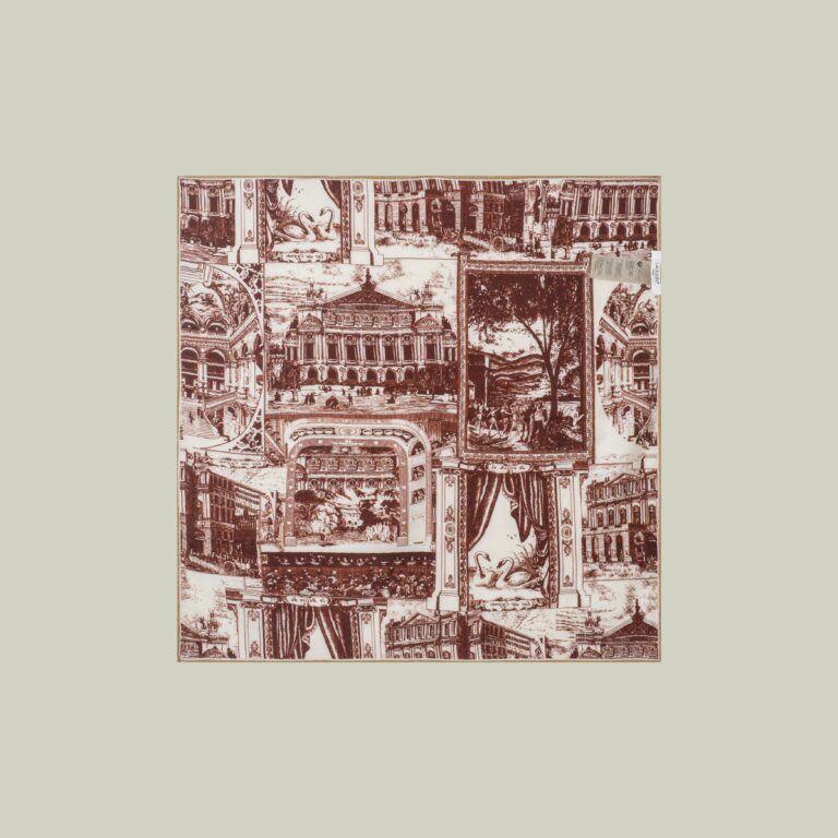 Double-sided castle print scarf