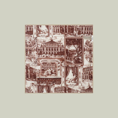 Double-sided castle print scarf