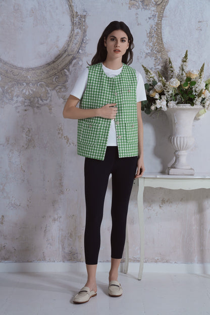 Gilet in tweed retrò