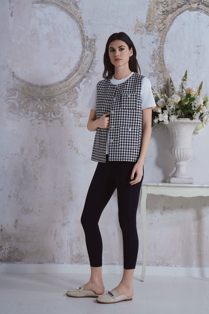 Gilet in tweed retrò
