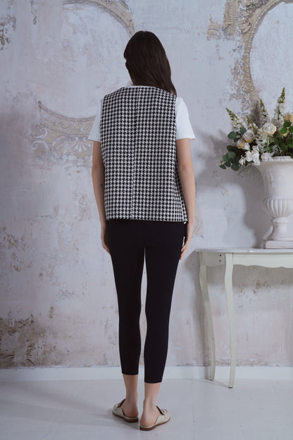 Gilet in tweed retrò
