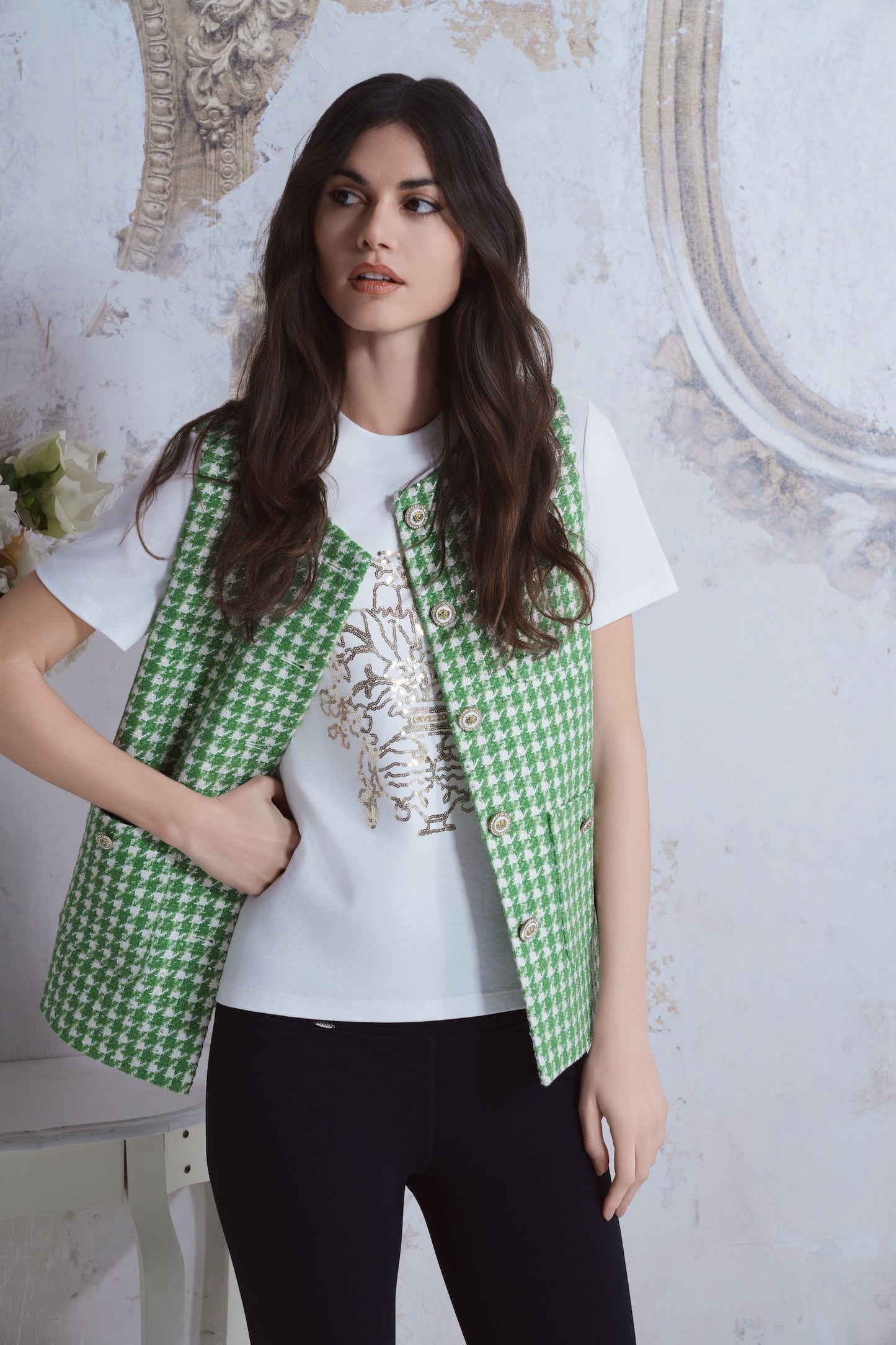 Gilet in tweed retrò