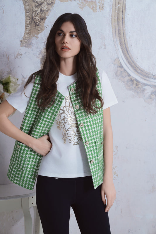 Houndstooth retro tweed