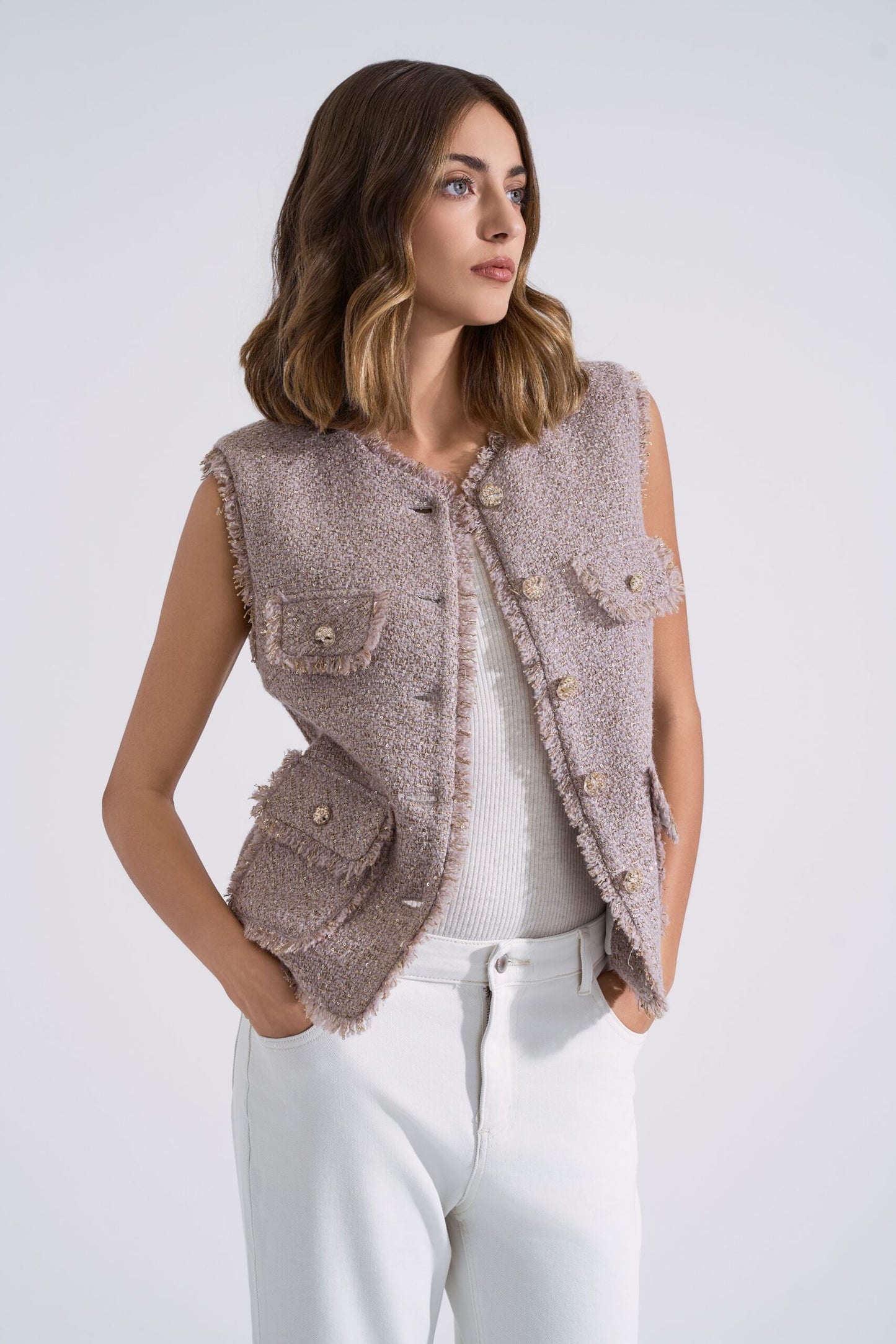 Gilet in tweed