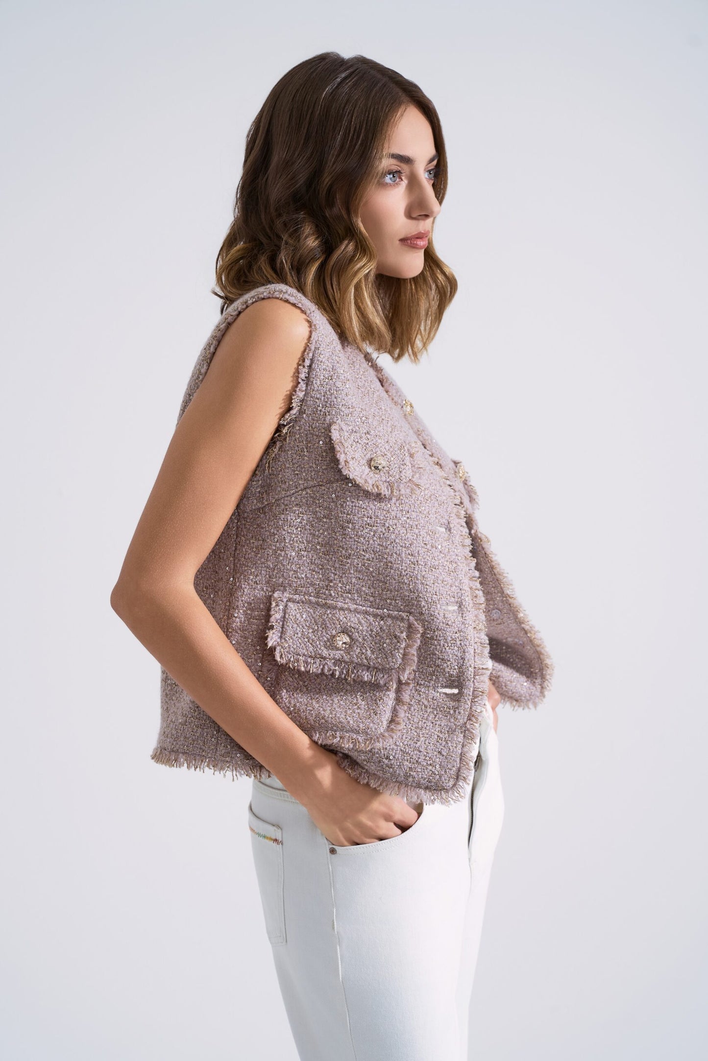 Gilet in tweed