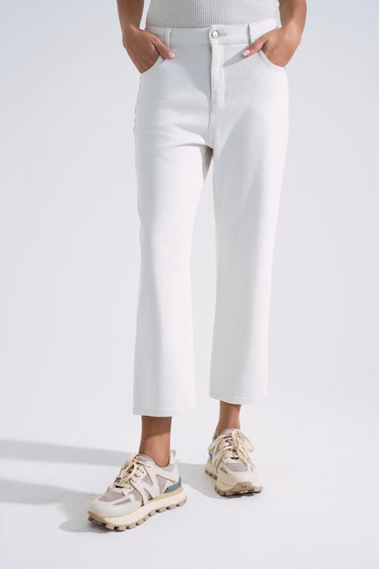 Cigarette nine-point jeans