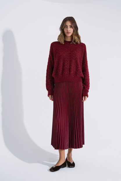 Red wool sweater