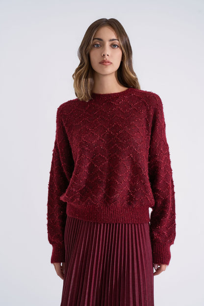Red wool sweater